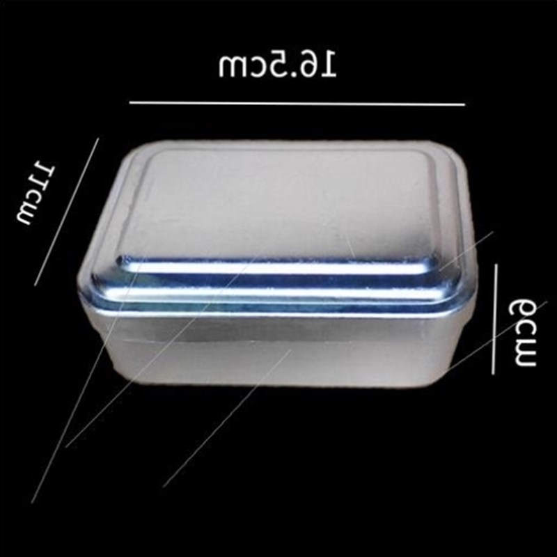 实验室用 消毒 j铝盒 大中小号 铝饭盒 取样盒 长方形带盖铝分装