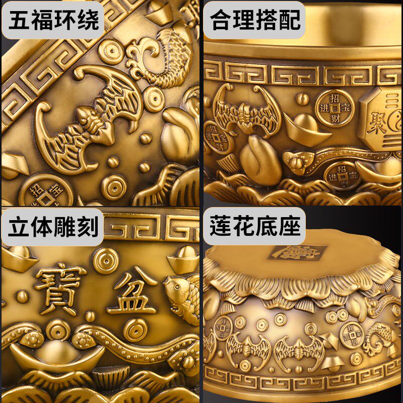2024i直播纯铜盆铜碗摆件