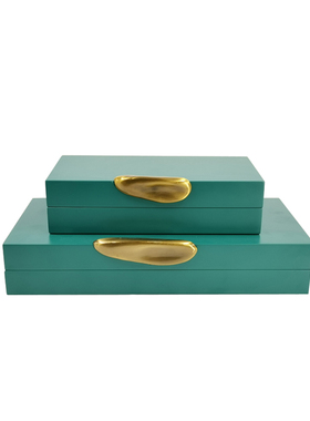 现代简约a家居样板房装饰摆件实木收纳盒卧室衣帽间珠宝首饰盒装