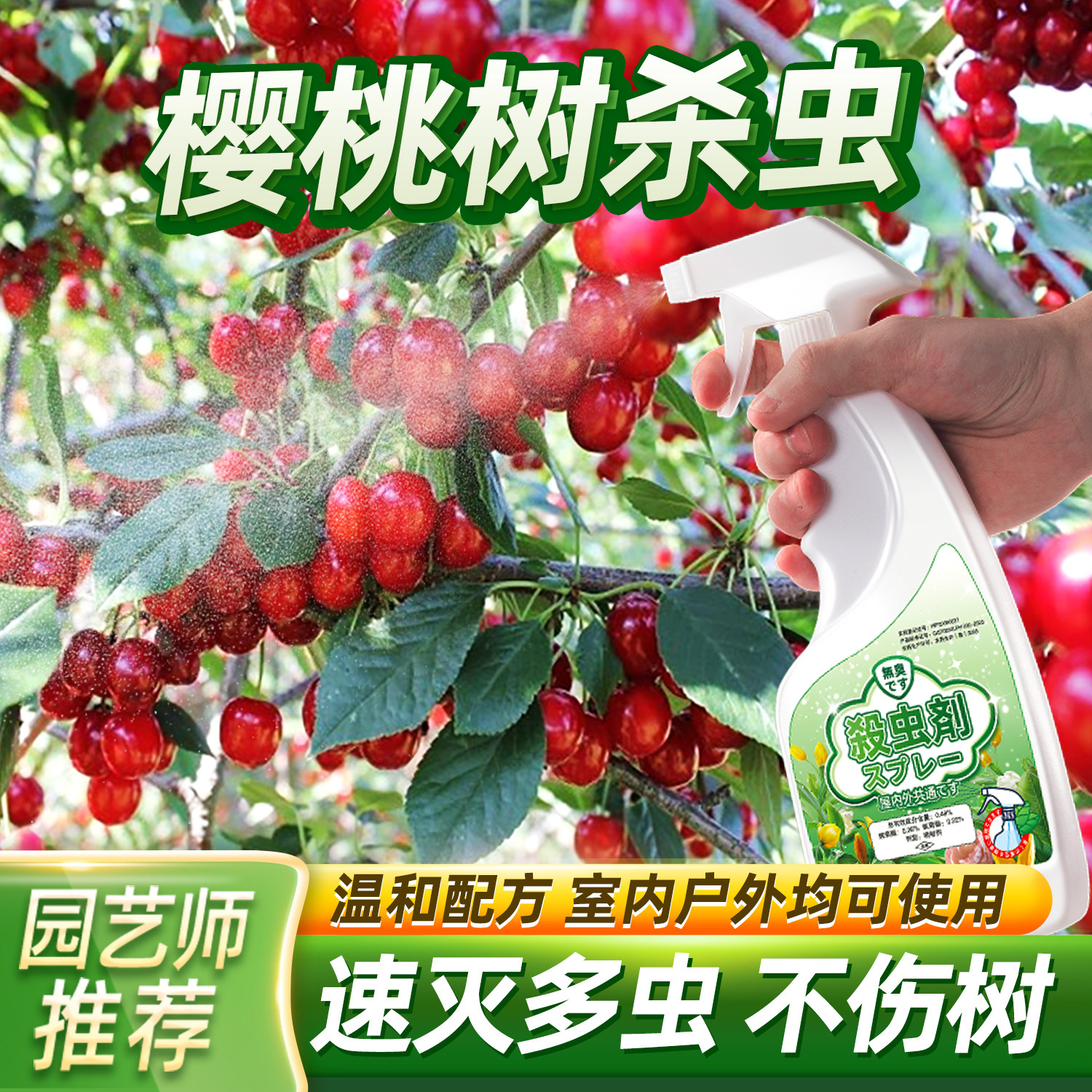 车厘子除虫樱桃树杀虫剂专用打虫药果树天牛大喷雾防虫非杀菌农药