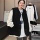 韩版 马甲女2026秋冬新款 宽松背心皮毛一体坎肩 羊羔毛中长款 无袖