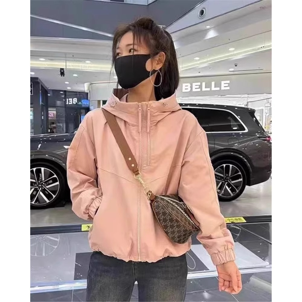 夹棉加厚冲锋衣外套女连帽棉服秋冬新款2025韩版高级感小个子上衣