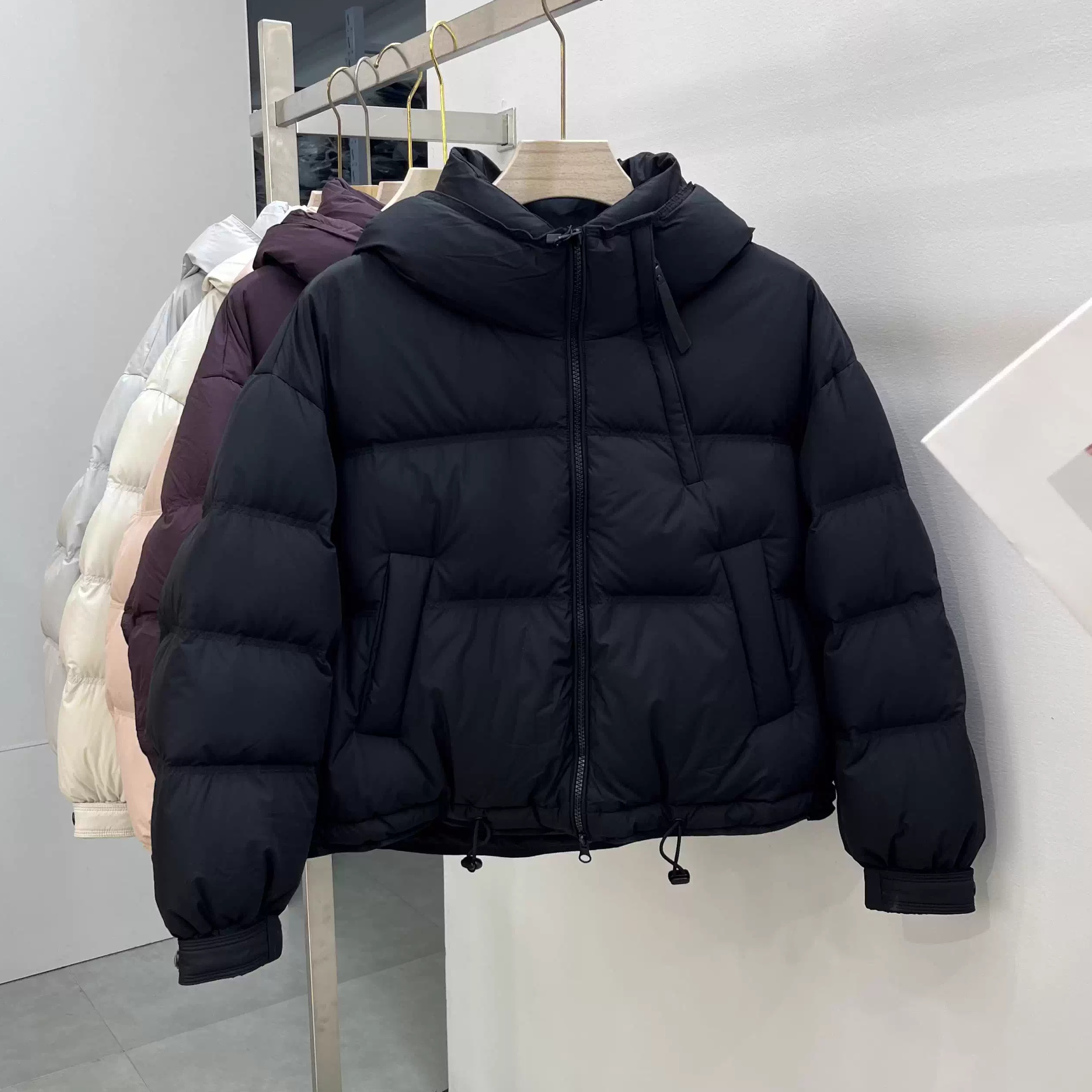 短款连帽小个子羽绒服女韩版泡芙