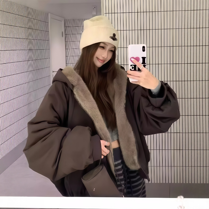 双面穿派克服2025年冬装新款外套