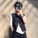 2026春秋新款 马甲外套女百搭设计感坎肩上衣潮 欧货明线假口袋西装