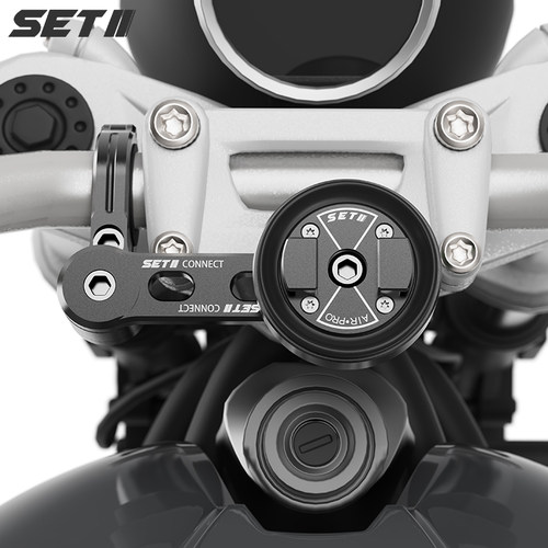 SETII摩托车街车复古拉力车防震减震简约小巧铝合金手机导航支架