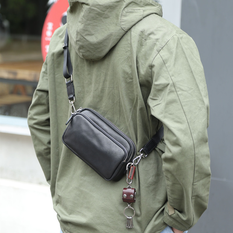 玩爷挎包真皮迷你小背包商务手包