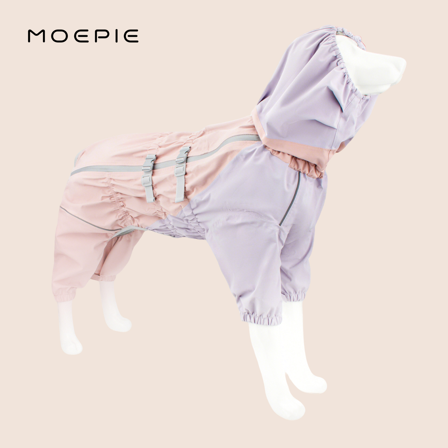 MOEPIE狗狗雨衣四脚防水全包柴犬边牧中小型犬大狗冲锋衣2025新款