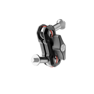 RUGVIS荧影合金万向调节球头支架配件适用1/4螺纹孔吸盘车把延长杆支架双向连接