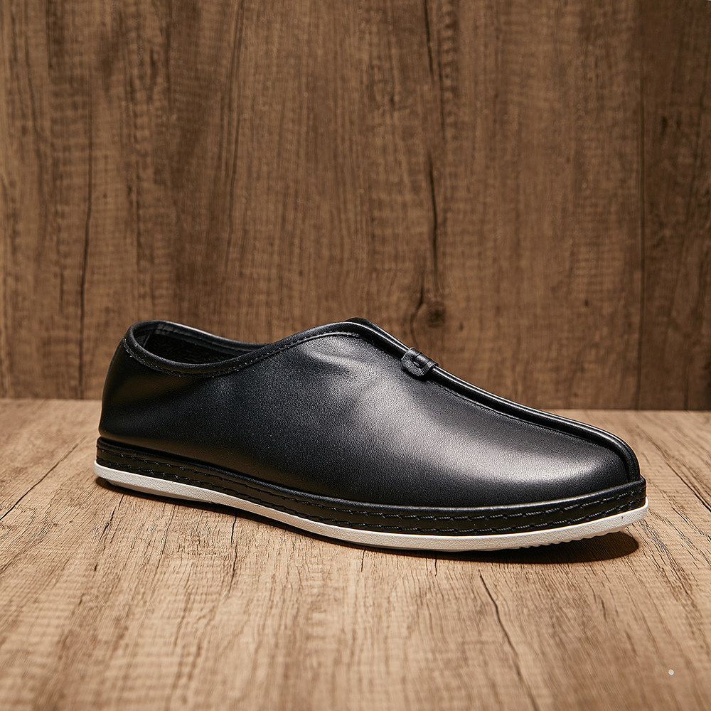 2026春季新款男鞋真皮一脚蹬懒人鞋时尚百搭乐福鞋男士韩版豆豆鞋