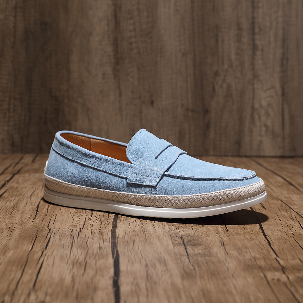 2026春季新款男鞋真皮男士透气乐福鞋韩版百搭一脚蹬懒人鞋豆豆鞋