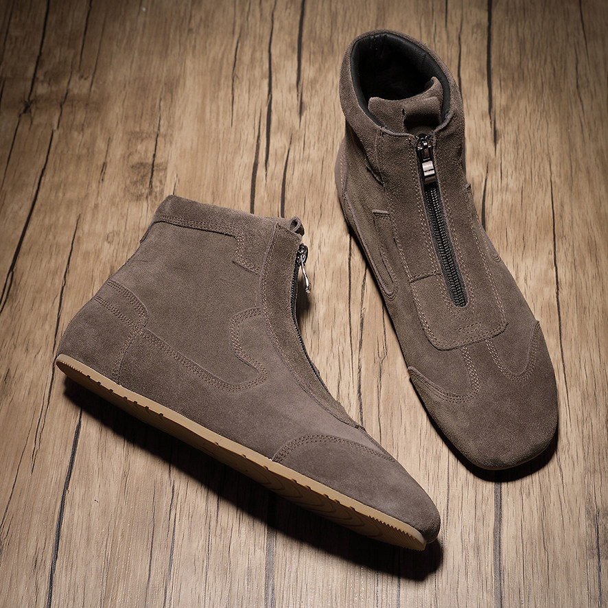 2026春夏新款马丁靴男真皮显瘦反绒面短靴加绒加厚男鞋复古沙漠靴