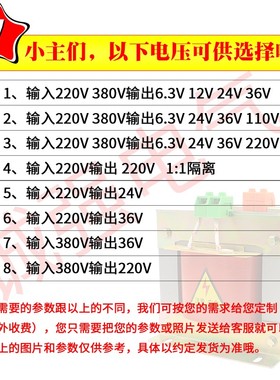BK-800VA 机床控制隔离变压器 380V2C20V变36V24V12V6V 电压可定