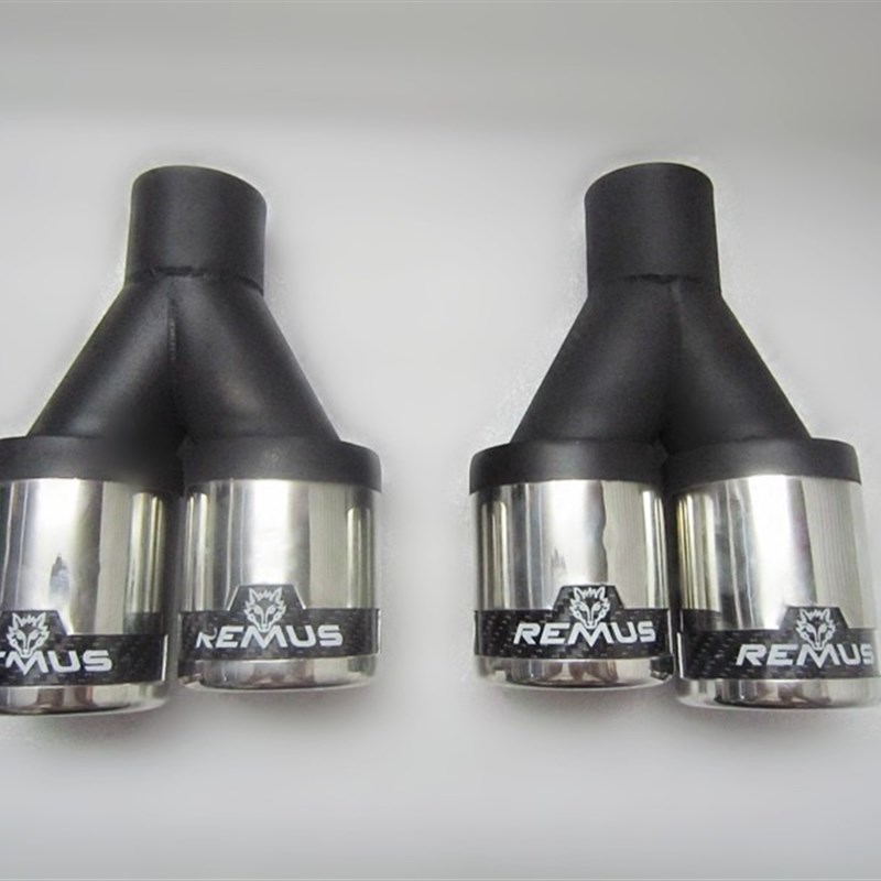 汽车改装REMUS款碳纤尾喉 排气管碳纤维尾嘴单双出O76/89/101MM