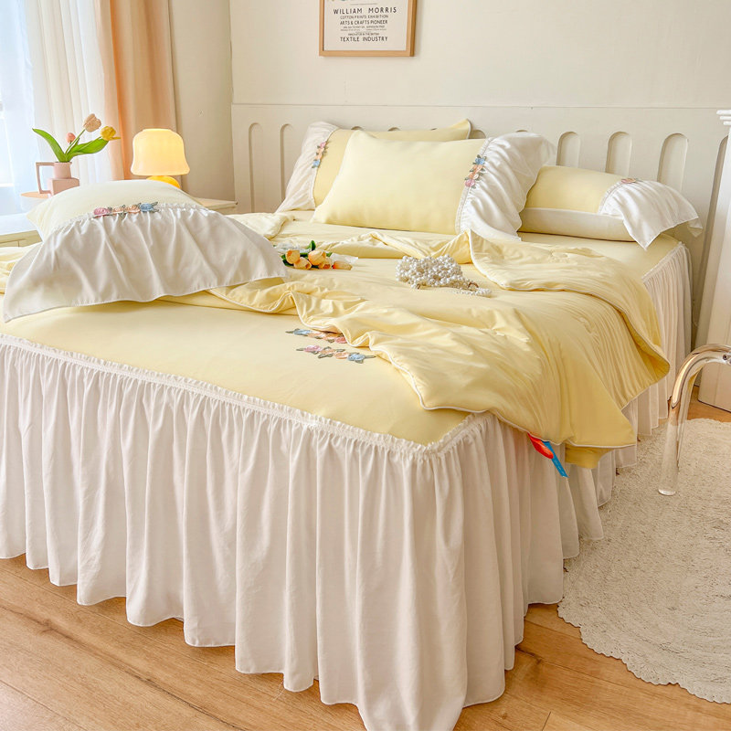 现货速发202新款A类母婴级夏季凉感凉I席空调被四件套可机洗床裙,床上用品,冰丝席,淘宝优惠券,粉丝福利购,淘宝优惠卷