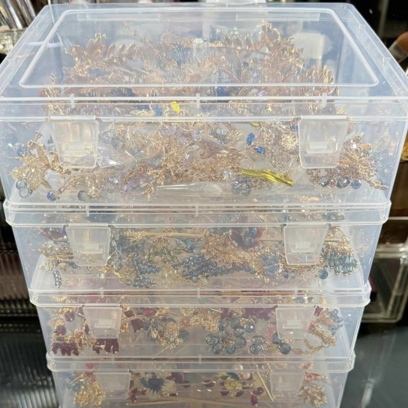新娘头饰收纳盒发簪首饰秀禾头饰大容量头钗展示珍珠项链饰品收藏
