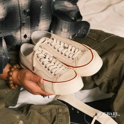 【苍井松】NEIGBORL钊叔制日系新款百搭厚底硫化情侣帆布鞋子