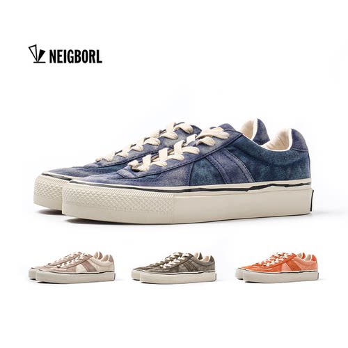 美式水洗休闲百搭帆布硫化男鞋