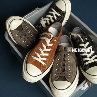 【笑面佛】NEIGBORL钊叔制潮流简约低帮休闲毛反皮百搭硫化鞋子