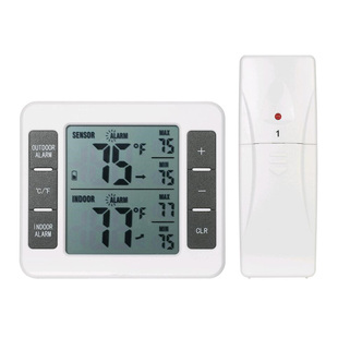家用无线室内外电子温度计高w精度简约数字远程冰箱冷库大棚温度