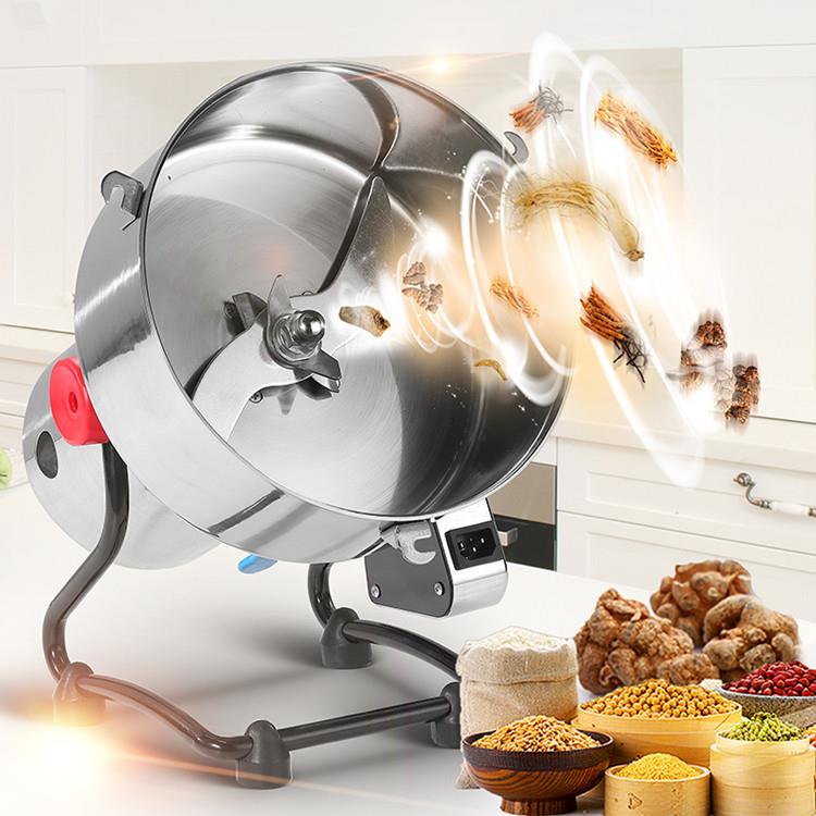 不锈钢研机450谷YGC0克大型中药粉碎机五杂粮粉机三七磨打粉磨机