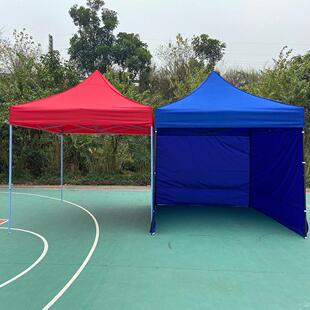 脚3x3摆摊广告帐篷外黑刚展会四挡风帐篷ZP-10折叠四角伞定金制lo