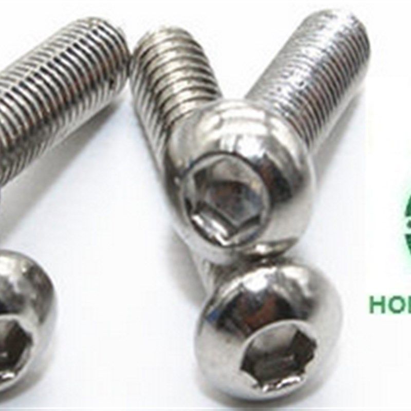 4.8级镀锌半圆蘑菇头內六角螺丝钉栓柱母M12*G20/25/30/35/40-150