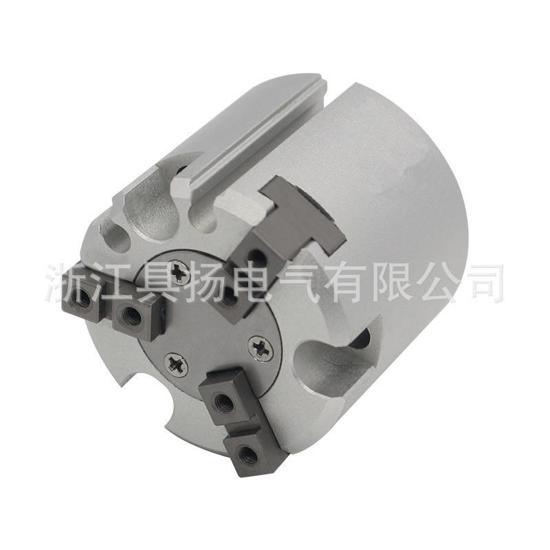 MHS2/3/4气动卡l盘机械手气缸MHS4-16-20-25-50D二/三/四爪手指夹