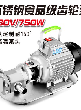 新款曦尔电动抽油泵自吸齿轮泵不锈钢220V3M80V高粘度机油柴油包