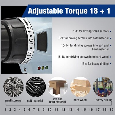 WORKPRO 12V Cordless Drill Electric Screwdriver Mini YWirele