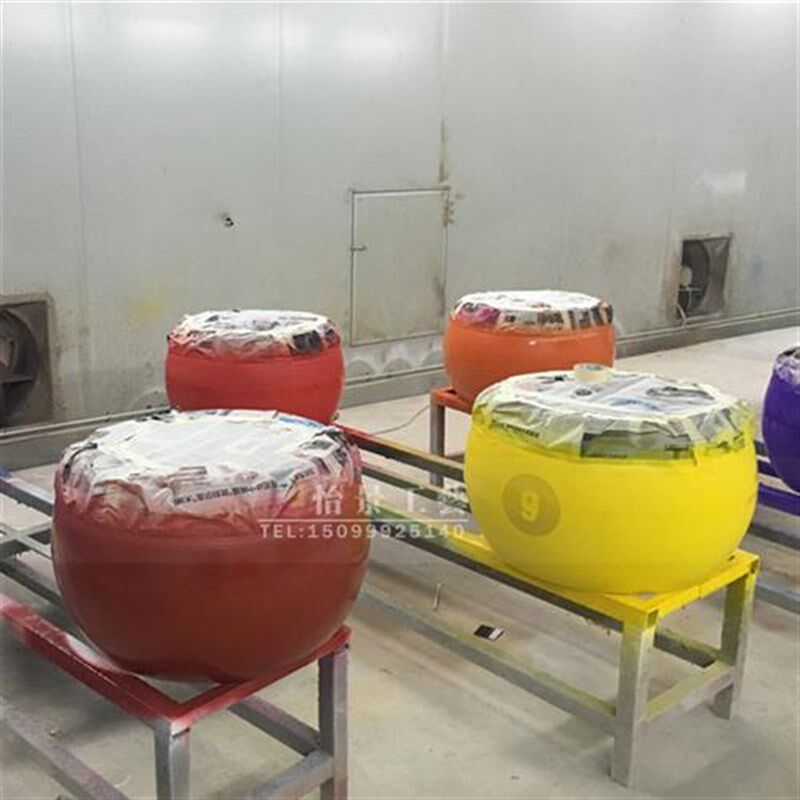 玻璃钢休闲椅商场彩色台球桌球造型G凳保龄球雕塑座椅厂家直销