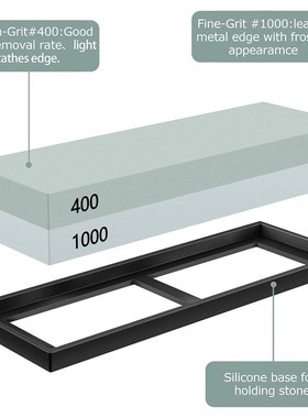 Sharpening Stone Set, Whetstone 2-IN-1 400N/1000 3000/8000 G