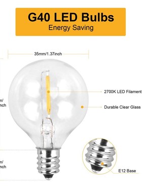 25FT Led string lights fairy wedding string light LEXD Globe