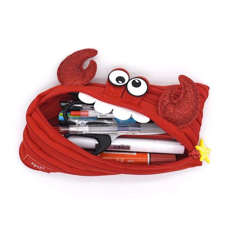 夏季新款ZIPIT小龙虾螃蟹笔袋怪兽拉H炼包太阳镜文具收纳化妆包