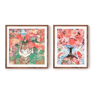 定做现张文厅学锦鲤装 好国代潮运投资股市办公室 挂画v饰老虎日式