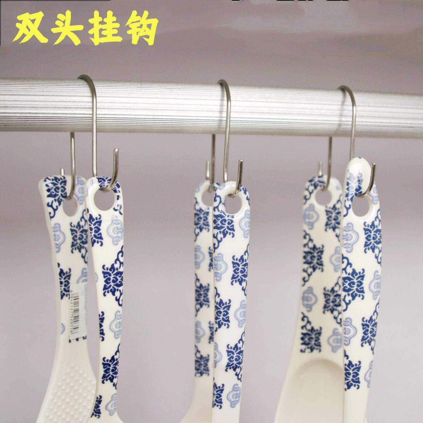 不锈钢加粗多用途S型新款双头钩厨房防脱腊肉香肠整理挂钩