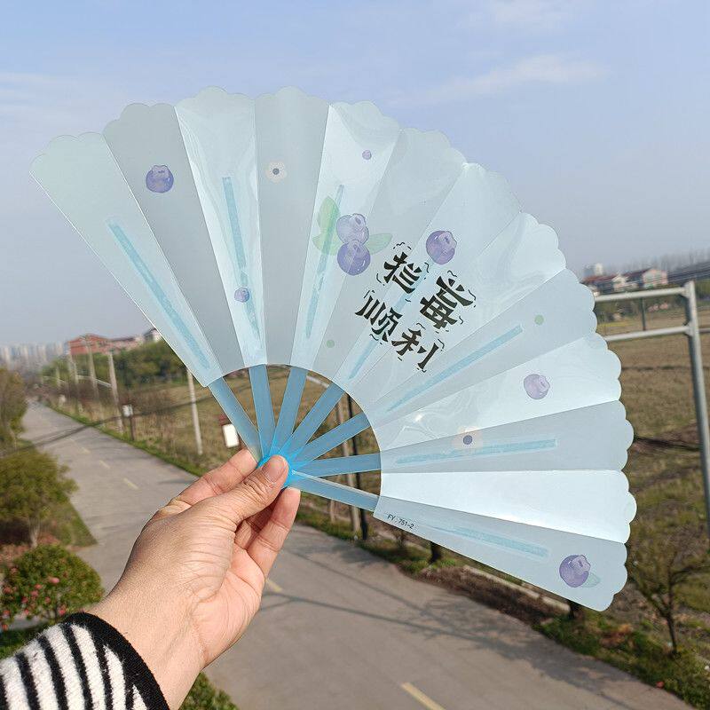 2把价格卡通手摇扇可爱夏季学生ins风随身便携塑料折叠励志有香味