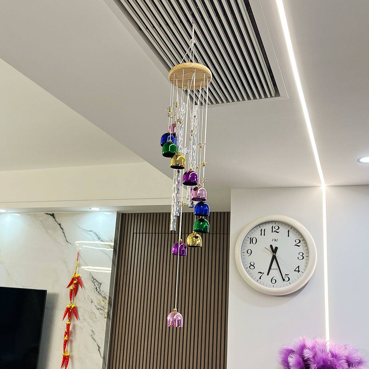 金色创意风水彩色铜风铃阳台门饰店铺门铃送礼女生精致铃铛挂件