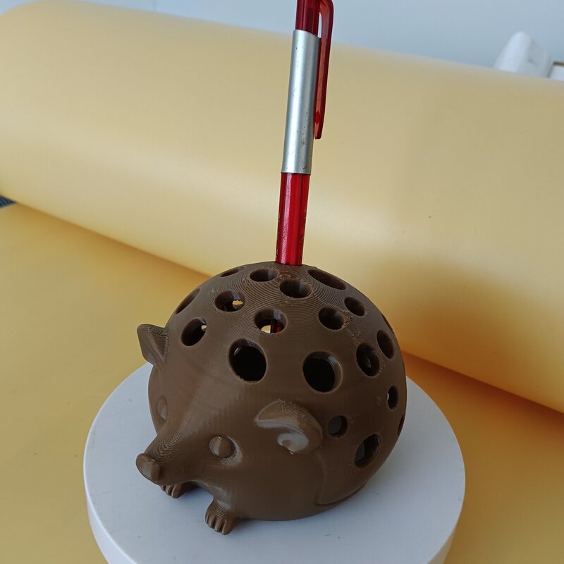 书房桌面卡通刺猬3D打印笔筒可爱动物笔插创意笔架收纳笔筒