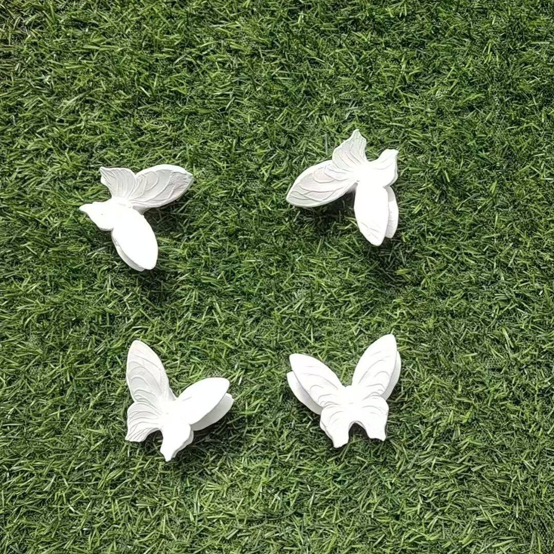 蝴蝶石膏立体法式墙上装饰品浮雕花墙面花朵仿真法式墙贴3d立体