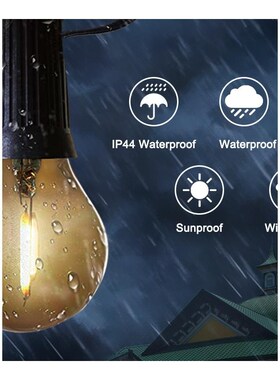 Globe Solar String Ligshts G40 LED Bulbs Decorative Outdoor