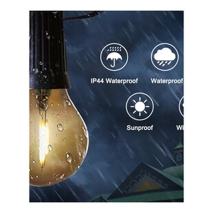 Globe Solar String Ligshts G40 LED Bulbs Decorative Outdoor