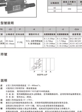 台湾北部精机Northman电控减压阀MSPR-02P-K-1-1-D24-10 MXSPR-03