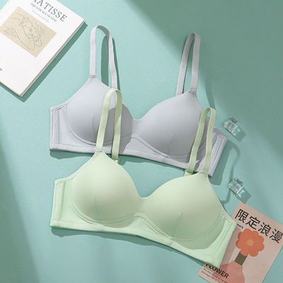 日本品质无痕内衣女小胸聚拢薄款夏季学生高中生少女文胸无钢圈防