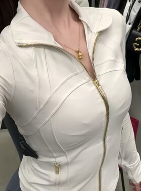 新款春夏修身透气瑜伽服夹克长袖外套健身跑步运动