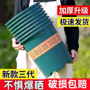 批发阳台绿萝小盆栽加厚特大号家用清仓多肉加仑花盆 塑料花盆特价