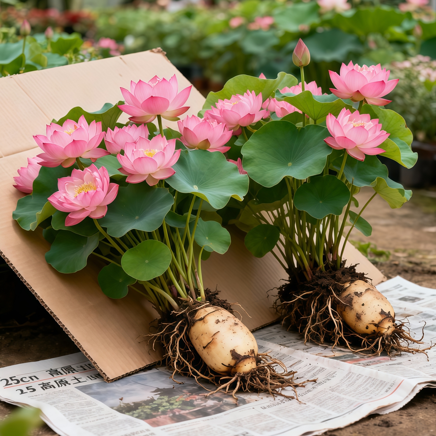 大型观赏荷花当年开花高产可食用莲藕种藕苗夏季水缸池塘水培花卉