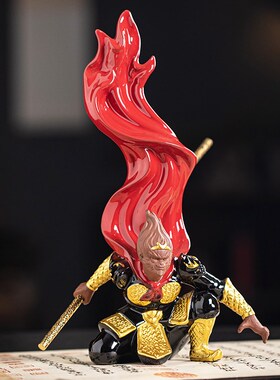 陶瓷孙悟空摆件齐天大圣美猴王家居客厅博古架P鱼缸造景办公室摆