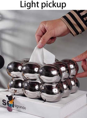 冰糖葫芦纸巾盒 家用客厅创意陶瓷抽纸盒红色纸抽盒餐桌餐巾纸盒