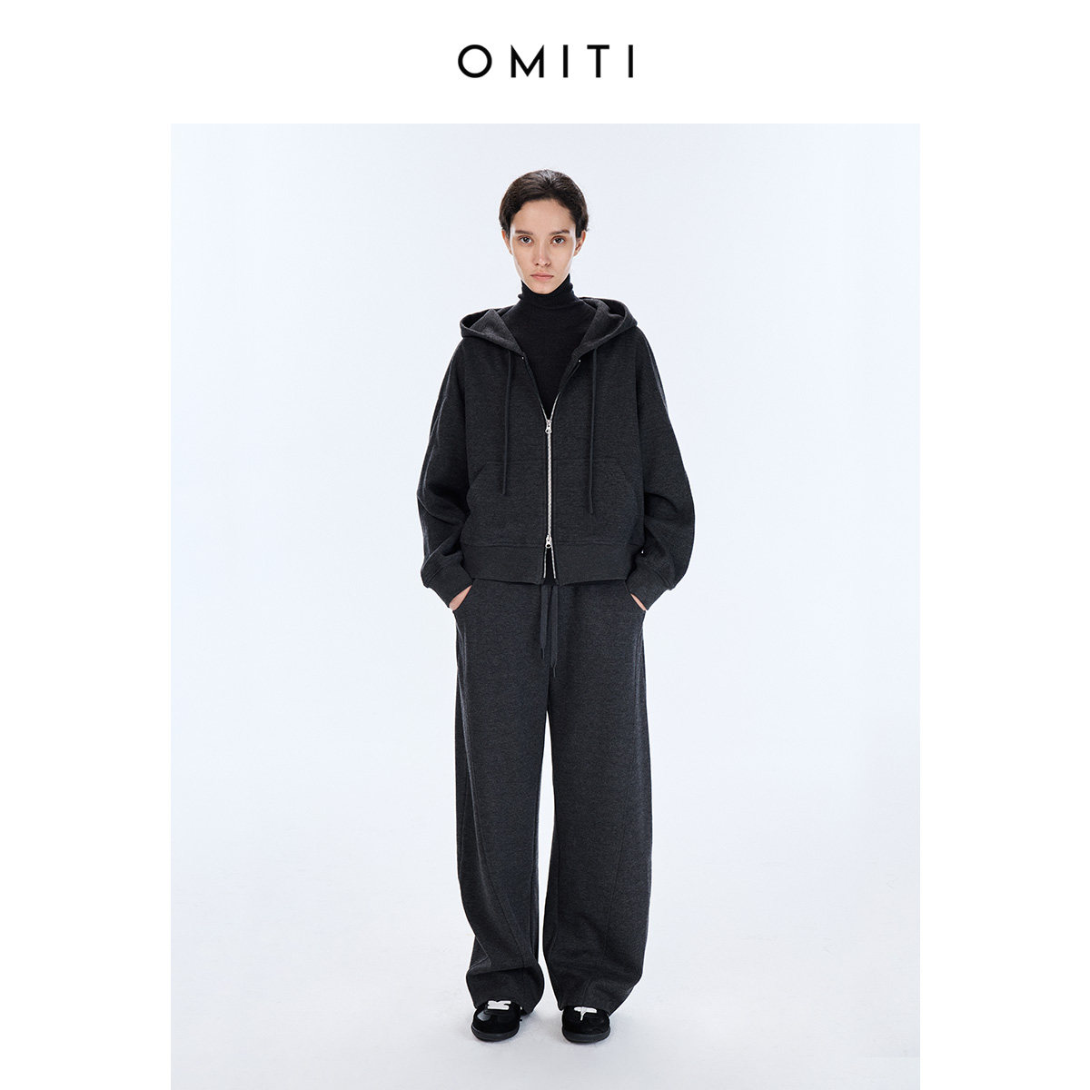 OMITI省略 休闲连帽外套女2025秋季新款慵懒短款上衣 运动风夹克,女装/女士精品,短外套,淘宝优惠券,粉丝福利购,淘宝优惠卷